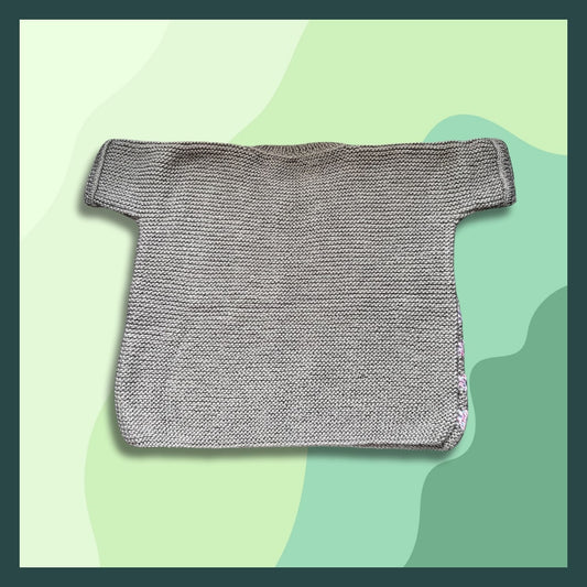 Short-sleeve striped sweater multicolor