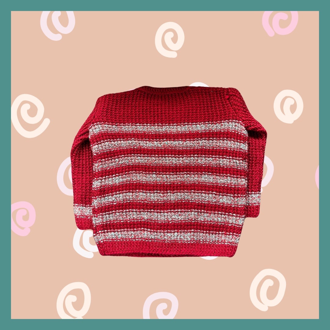 Striped sweater red and blue