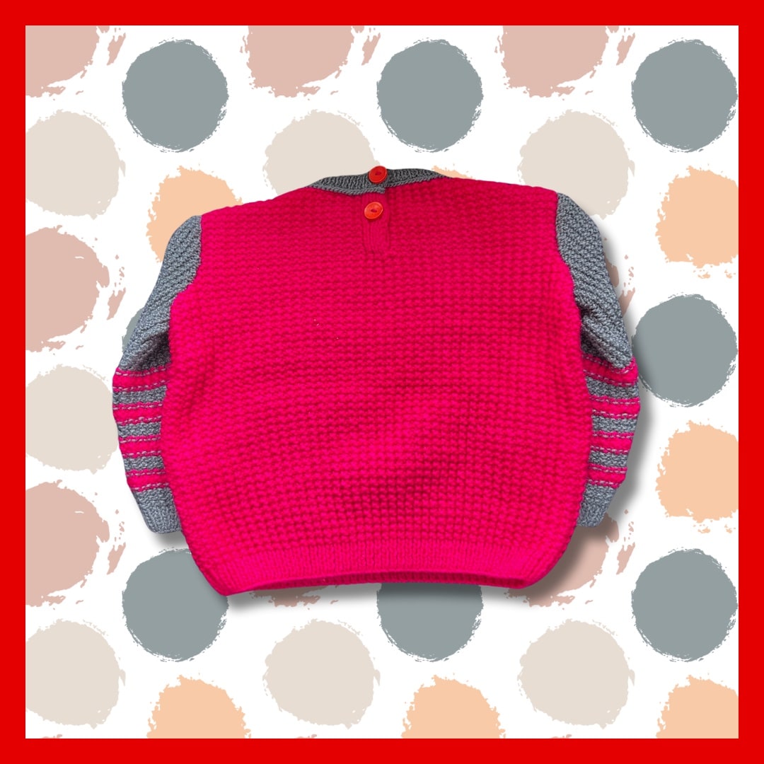 Dark pink and gray sweater