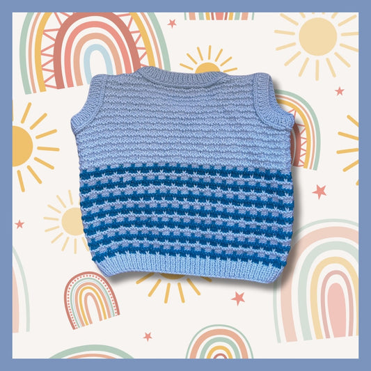 Blue kids sweater with glitter