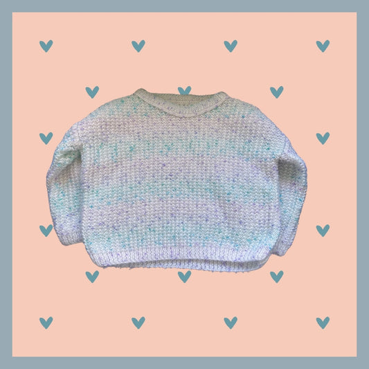 White gradient kids sweater
