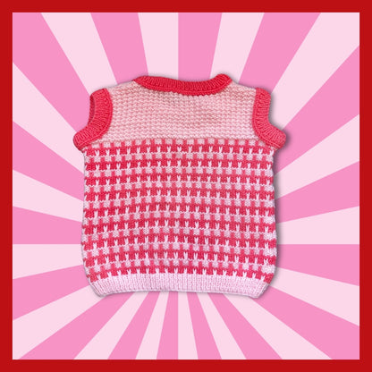 Pink sleeveless kids sweater
