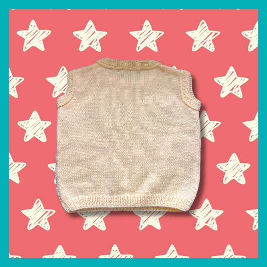 Sleeveless kids cardigan multicolor