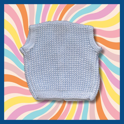 Sky blue baby cardigan, 3 mois