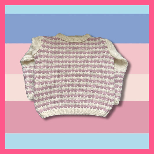 Cream and pink kids sweater