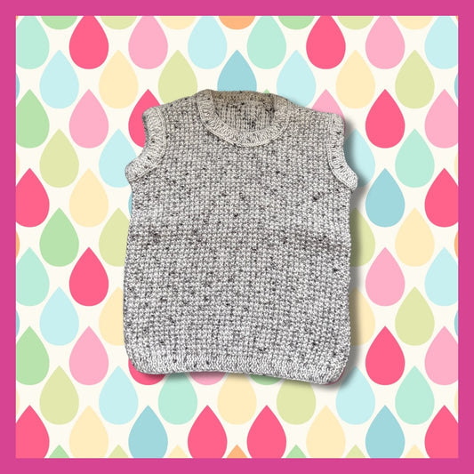 Grey sweater with darker dots