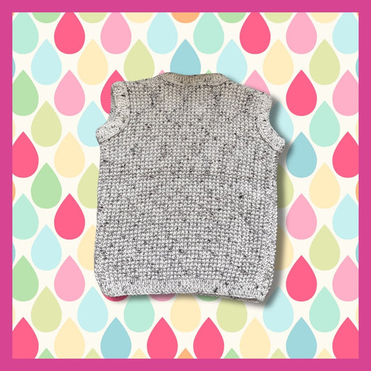 Grey sweater with darker dots