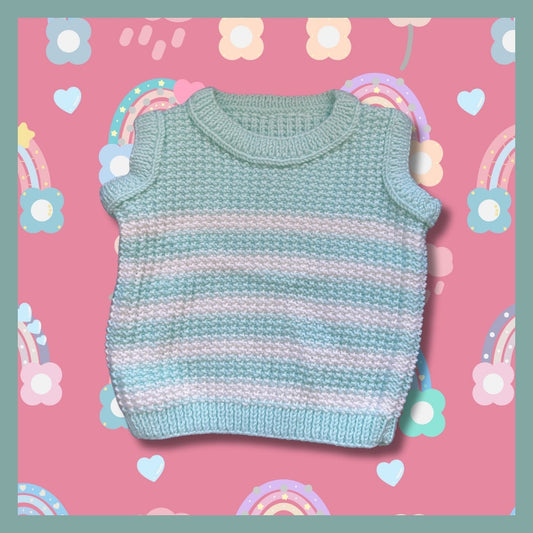 Mint sleeveless baby pullover