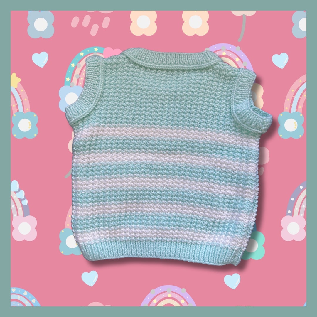 Mint sleeveless baby pullover