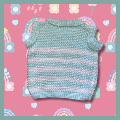Mint sleeveless baby pullover
