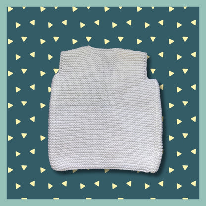 Mint sleeveless baby cardigan, 3 months