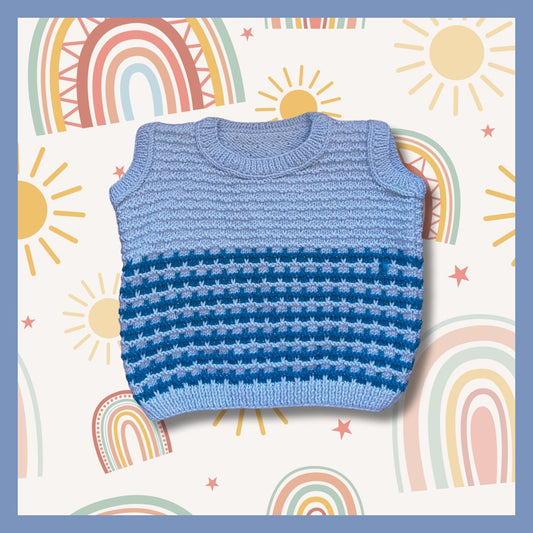Blue kids sweater with glitter