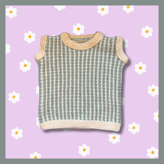 Yellow and olive kids sweater